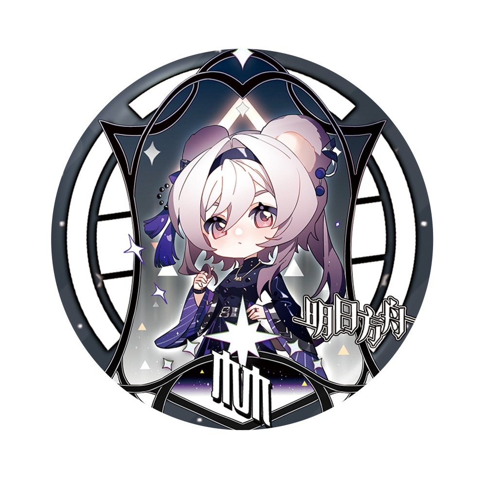 Arknights  Huy Hiệu Lớn Bằng Thiếc Mạ Kim Tuyến Hình Cá Mập Cho Quầy bar / Hội Đồng / Phú Sĩ / Quán bar