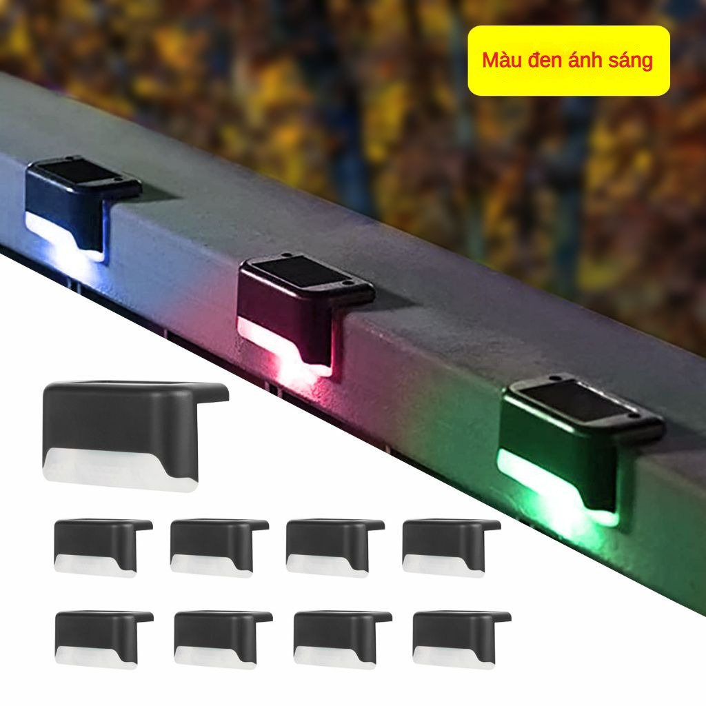 Set 4 Đèn Năng Lượng Mặt Trời Chiếu Sáng Cầu Thang Ngoài Trời