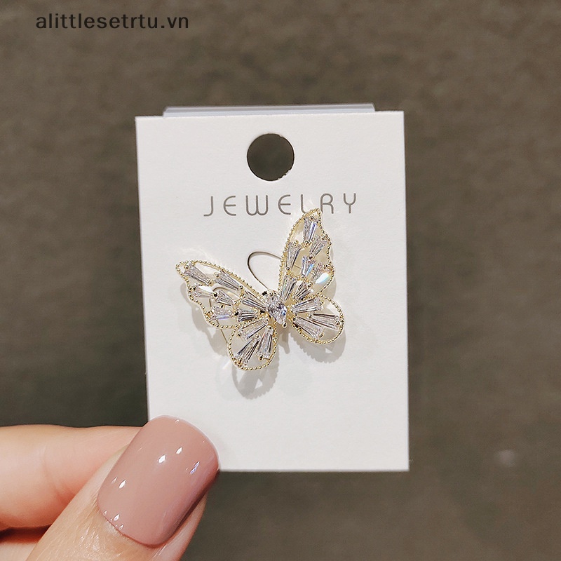 Alittlesetrtu Ghim Cài Áo Hình Bướm Bằng Kim Loại Chống Chói Mắt Dành Cho Nữ vn