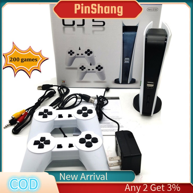Pinshang 1 Bộ Máy Chơi game retro Hoài Cổ p5 mini tv game station gs5 Có Dây 200 game