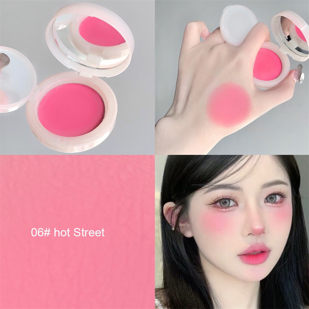 Gege Bear Sweet Color Illusion Cushion Blush Matte Trẻ hóa tự nhiên Tăng cường màu sắc Trang điểm lâu trôi Kem má hồng không bay phấn