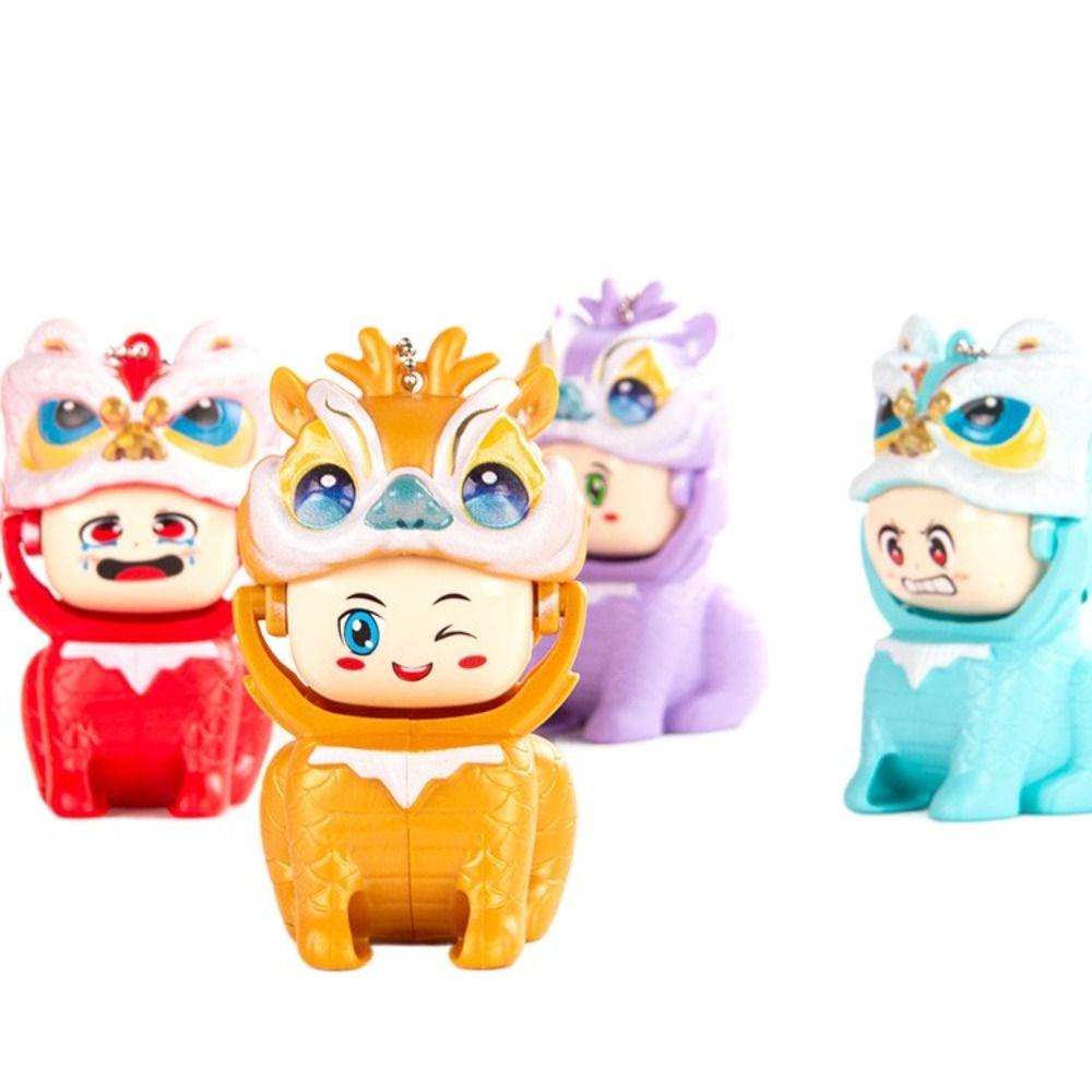 Lanfy Búp Bê Hình Sư Tử Nhảy Múa Mặt Rồng opera Truyền Thống Trung Hoa Thay Đổi Màu Sắc Làm Quà Tặng Năm Mới