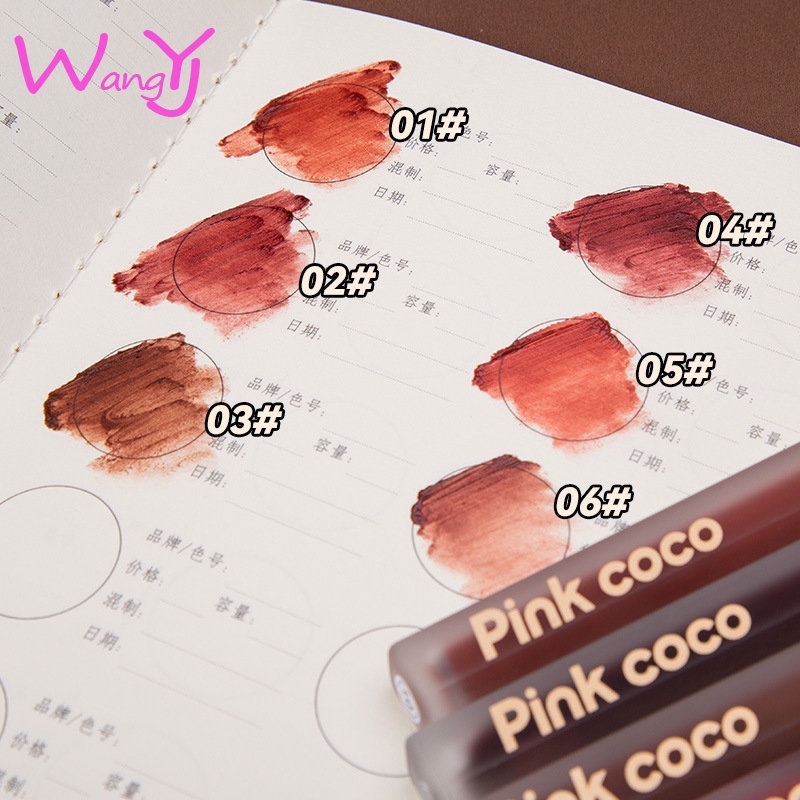 Pink coco Son Môi 6 Màu Sắc Tùy Chọn Chống Thấm Nước