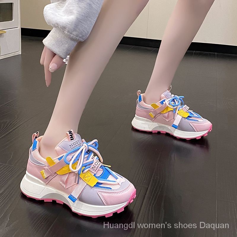 Giày Thể Thao Đế Dày 4cm Siêu Nhẹ Phong Cách Mới 2023 Cho Nữ