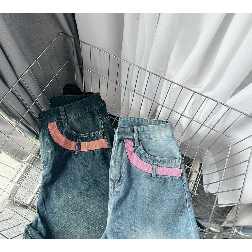 QUẦN BAGGY VIỀN TÚI HỒNG 187 BIG SIZE 60 - 90 KG