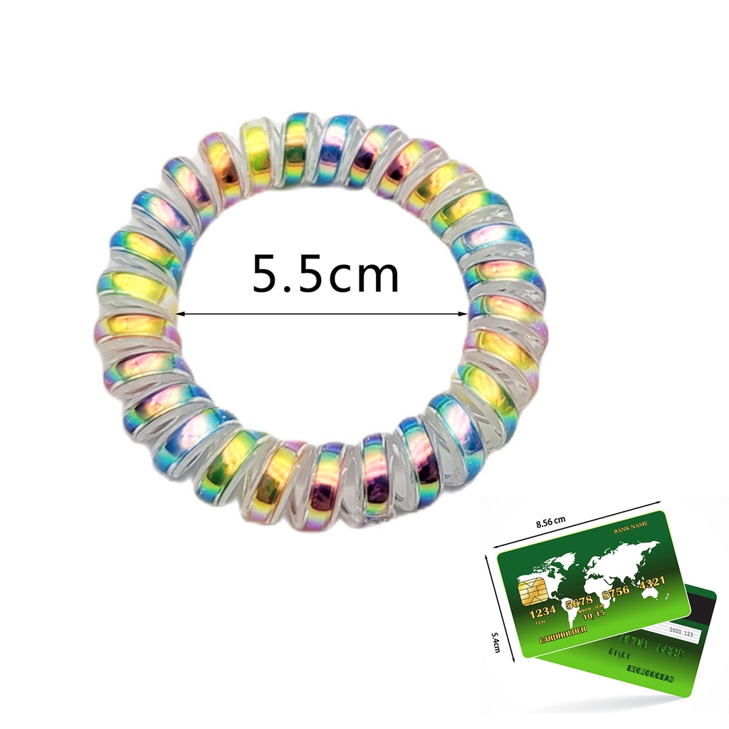 1 Cuộn Dây Quấn Điện Thoại Dày 5.5cm Màu gradient Tươi Tắn Cá Tính Cho Nữ