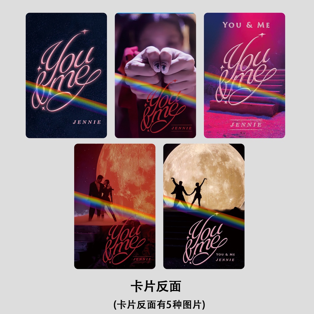 Blackpink JENNIE You and Me Laser Photocard Lomo Card 55pcs/box