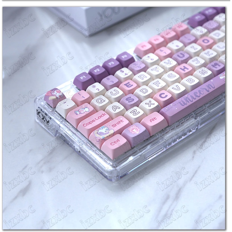 Keycap chủ đề kỳ lân, 133 phím, chiều cao XDA 9,5MM, nhuộm thăng hoa PBT, thích hợp cho bàn phím phím 87/68/84/104/108