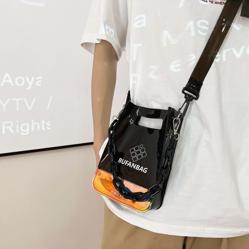 Túi Đeo Chéo Trong Suốt Phong Cách hip hop Đường Phố Cá Tính Cho Nam