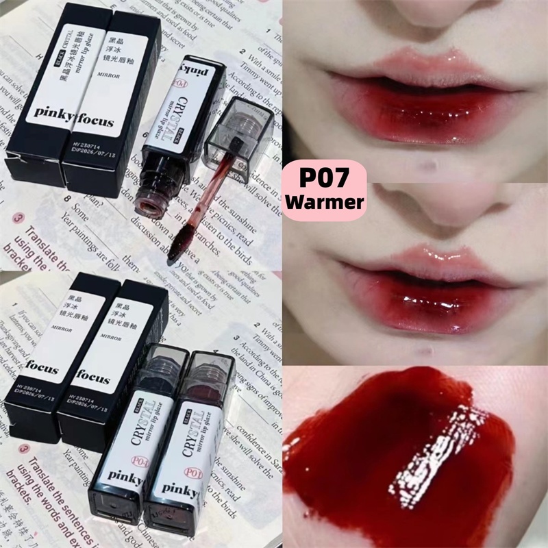 Son Bóng pingkyfocus Màu Trong Suốt Chống Thấm Nước Và Không Phai Màu HB