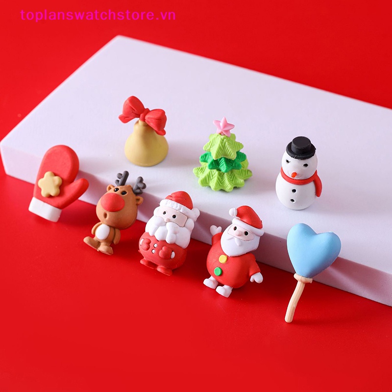 Set 4 / 5 / 8 Cục Tẩy Hình Ông Già Noel / Người Tuyết / Găng Tay 3d Dễ Thương Sáng Tạo Thích Hợp Làm Quà Tặng Văn Phòng / Trường Học vn