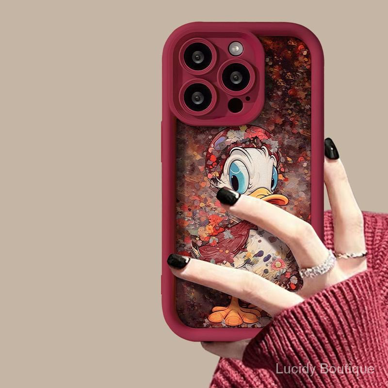 Apple Ốp Điện Thoại Hình Vịt donald Cho Iphone 13 / xsmax 14Promax 13 / 12 11 / xsmax x r3g4