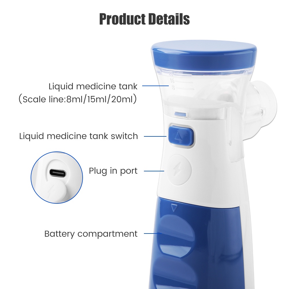 Atomizer Máy Phun Sương Cầm Tay usb Yên Tĩnh Cho Người Lớn / Văn Phòng Kèm Hộp Đựng