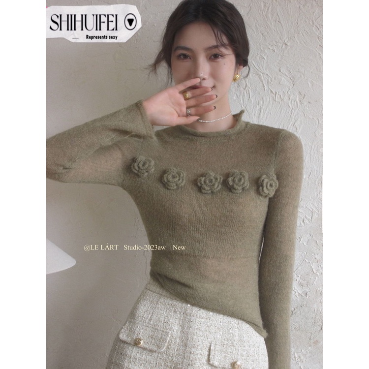 Áo len cardigan SHIHUIFEI WXF23A135K 44Z231031 thời trang thoải mái dễ thương