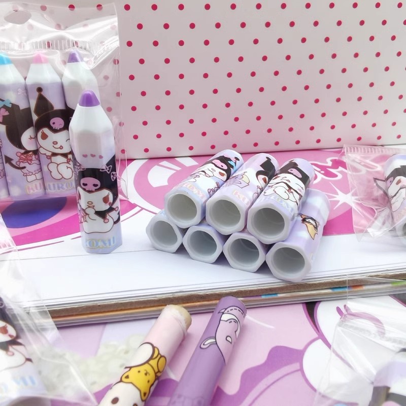 Sanrio Set 4 Nắp Đậy Bút Chì Họa Tiết Hoạt Hình Dễ Thương