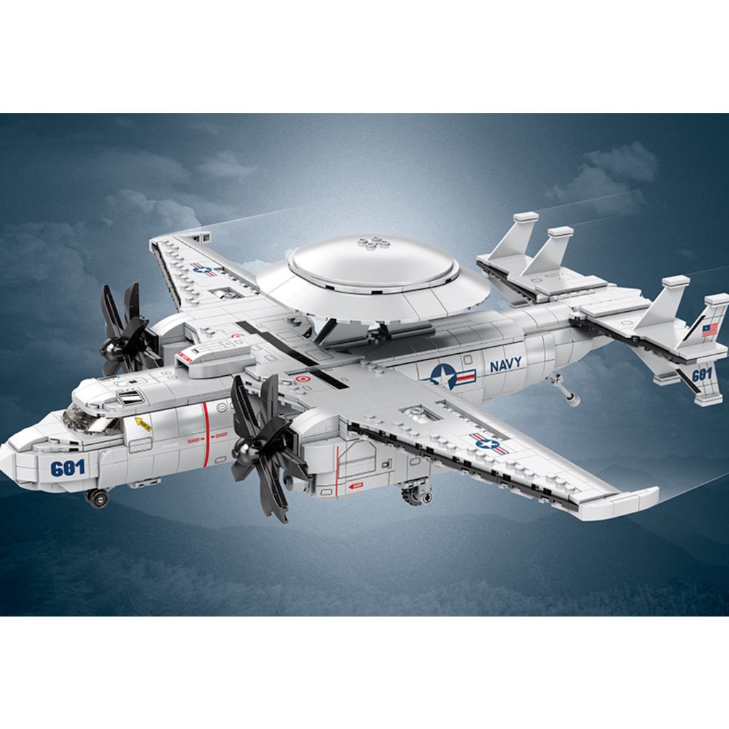 Bộ Đồ Chơi Lắp Ráp Máy Bay 1144 Miếng moc e-2 hawkeye Cho Trẻ Em Mới