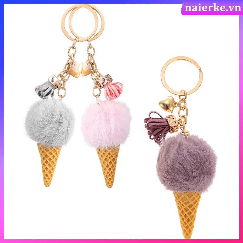 Set 3 Móc Khóa Hình Cây Kem Dễ Thương