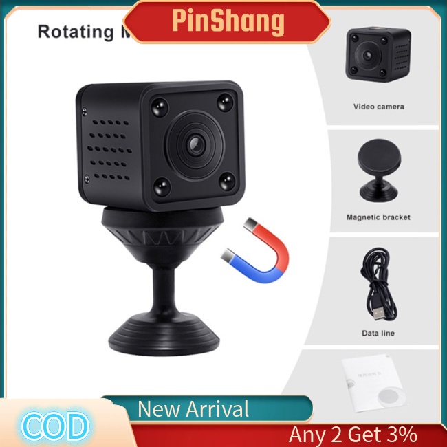. Pinshang 1 Bộ camera Hồng Ngoại mini cctv f9 1080p hd wifi ip Hỗ Trợ Quay Ban Đêm