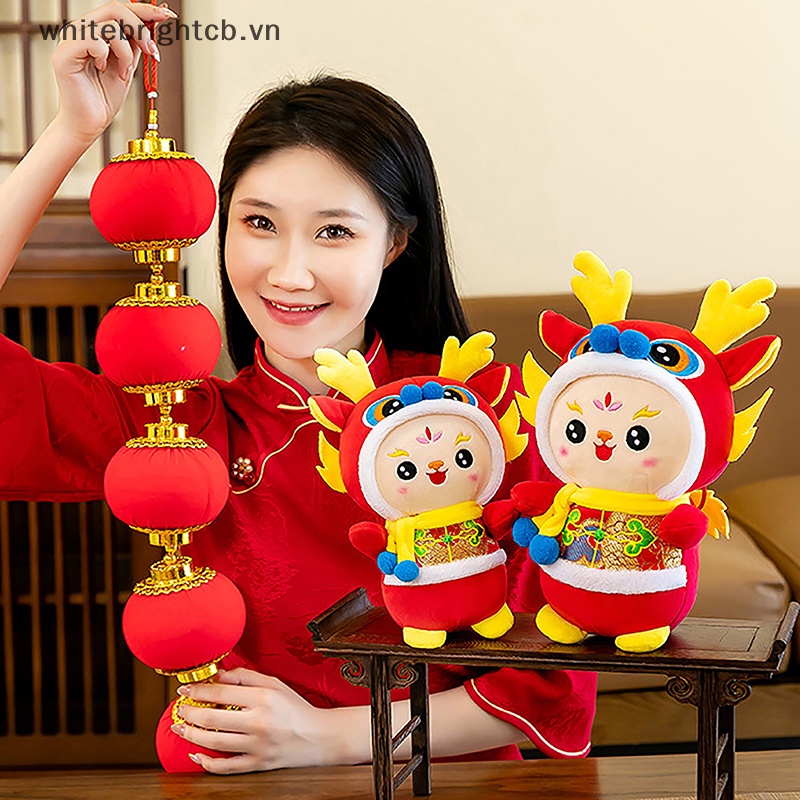 Búp Bê Nhồi Bông Hình Rồng Năm Mới Của Trung Hoa Kích Thước 12cm