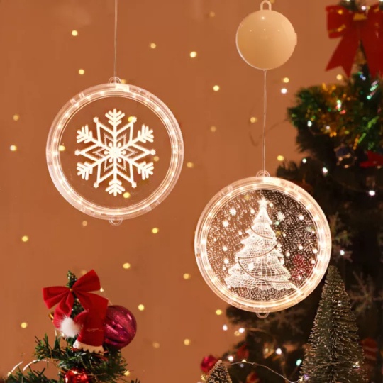 DÂY ĐÈN LED TREO, DÁN TƯỜNG, RUY BĂNG BẢNG LỚN TRANG TRÍ NOEL 5m