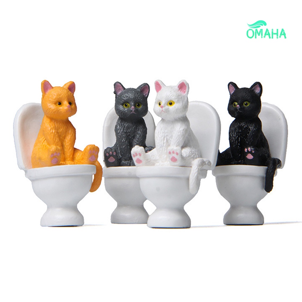 Mô Hình Chú Mèo Ngồi Mini Dễ Thương Dùng Trang Trí