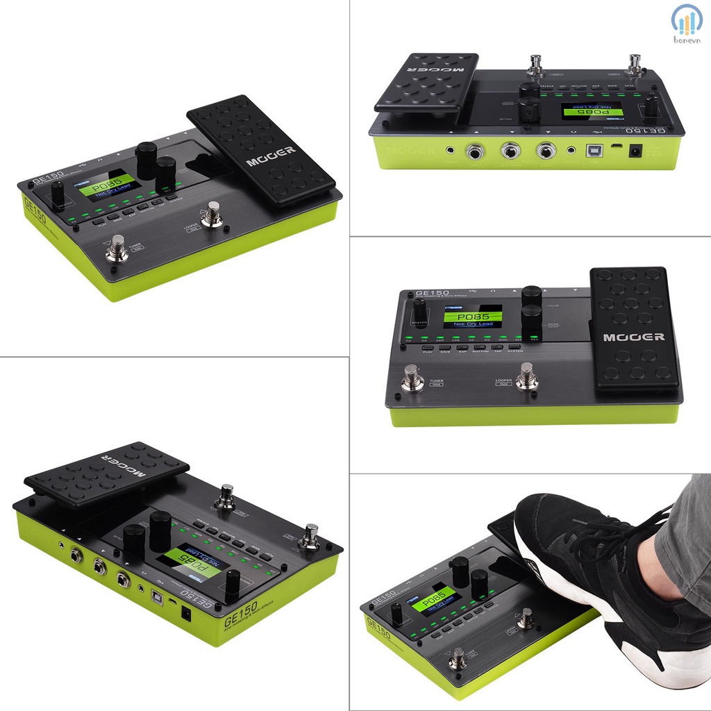 MOOER GE150 Amp Modelling & Multi Effects Pedal - 55 Amplifier Models and 151 Effects for Professional Guitarists