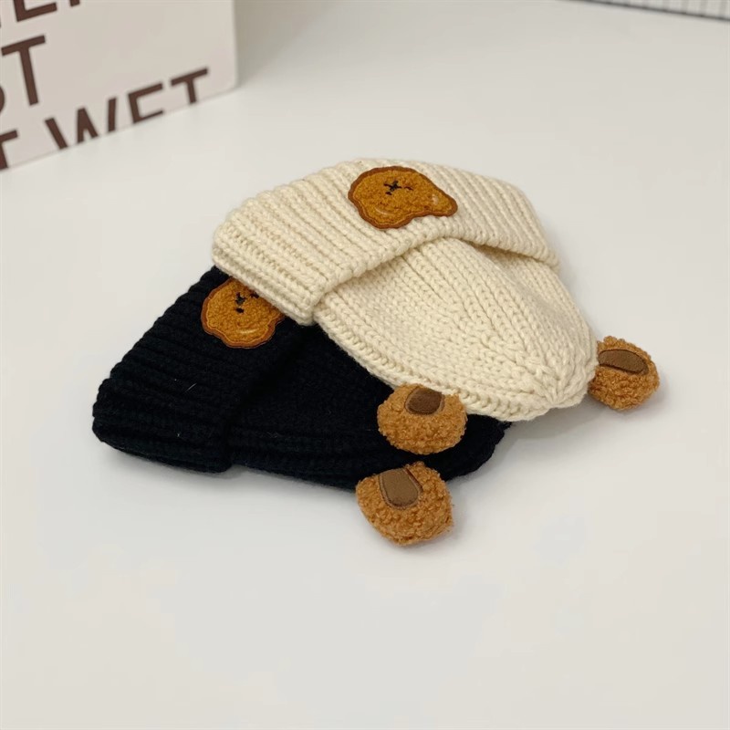Dễ Thương Mũ beanie Trùm Tai Hình Gấu Đáng Yêu Cho Bé