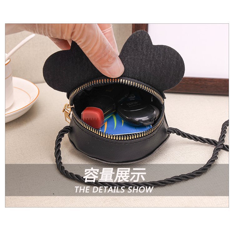 Mới Túi Đeo Chéo Da pu Hình Chuột mickey Đáng Yêu Cho Bé
