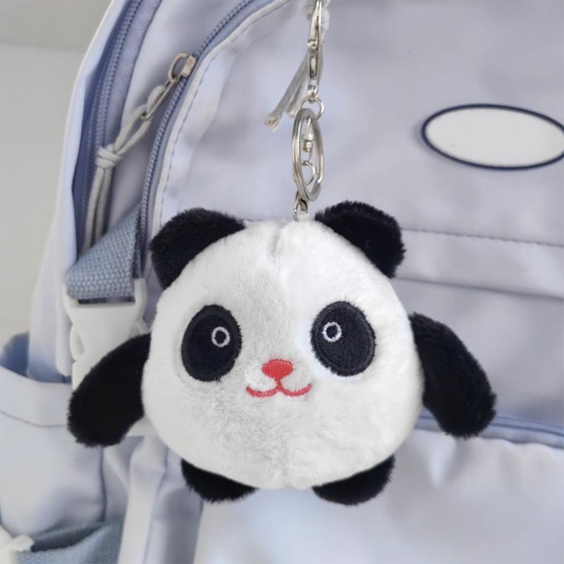 Móc Khóa Gấu Trúc Nhồi Bông Mềm Mại Đáng Yêu