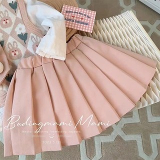 Chân váy xếp li hồng k lót quần