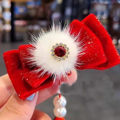 Cuộn Dây Ruy Băng Nhung satin Lấp Lánh Màu Đỏ Dài 1M Dùng Trang Trí Tiệc Cưới / Giáng Sinh