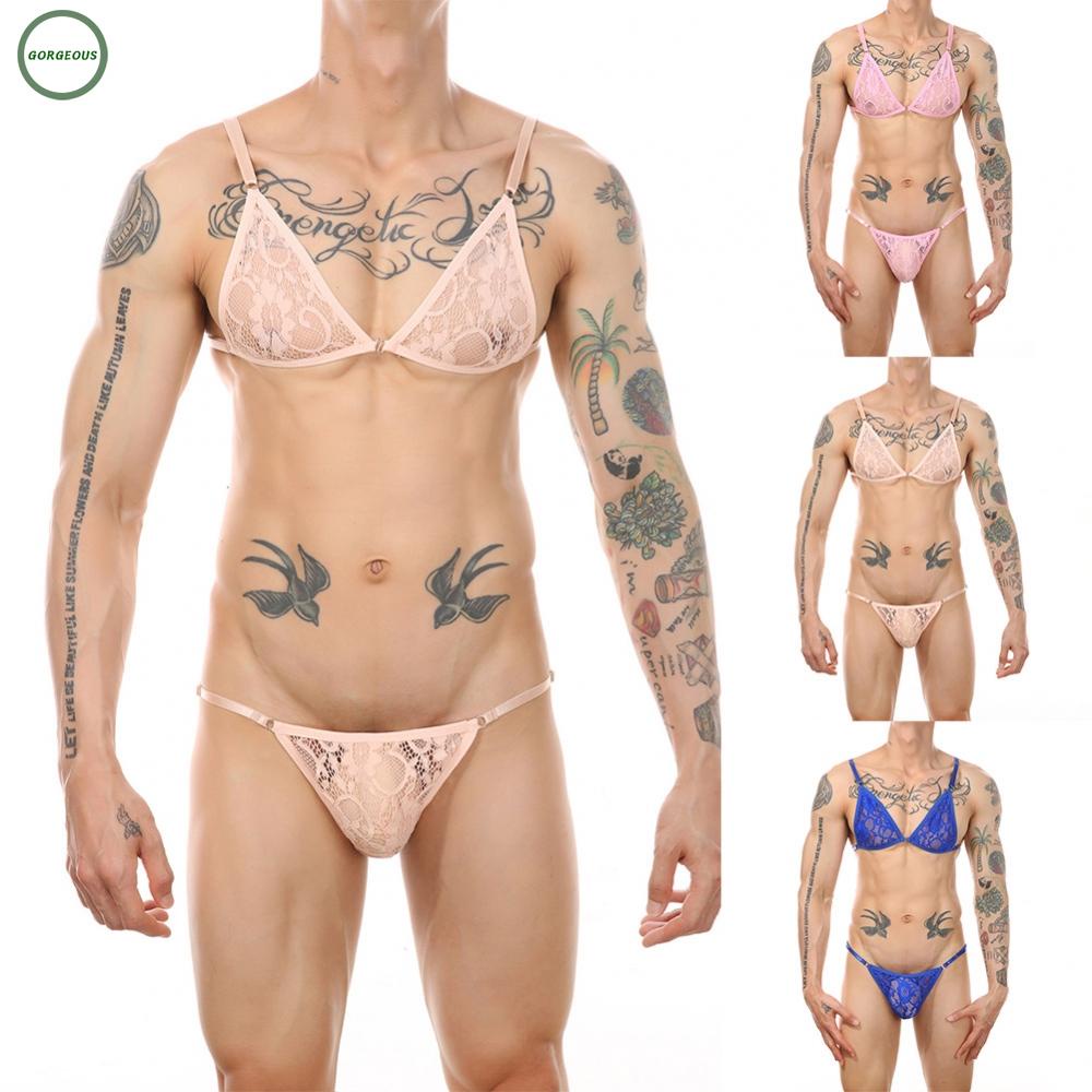 New Coming~1*Bra Or 1*Brief Holiday Male Mens Polyester Sexy Sexy Lace Lingerie Short#Home Essentialses