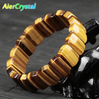 Vòng Tay Đá Mắt Hổ Tự Nhiên handmade reiki Trị Mục Phối Dây Thun Bangshui Dành Cho Cặp Đôi