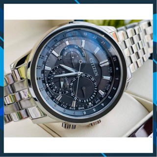 Đồng hồ chính hãng nam Citizen Eco-Drive Calendrier Men's World Time Silver-Tone BU2021-51H- Máy pin - Bảo Hành 12 Tháng
