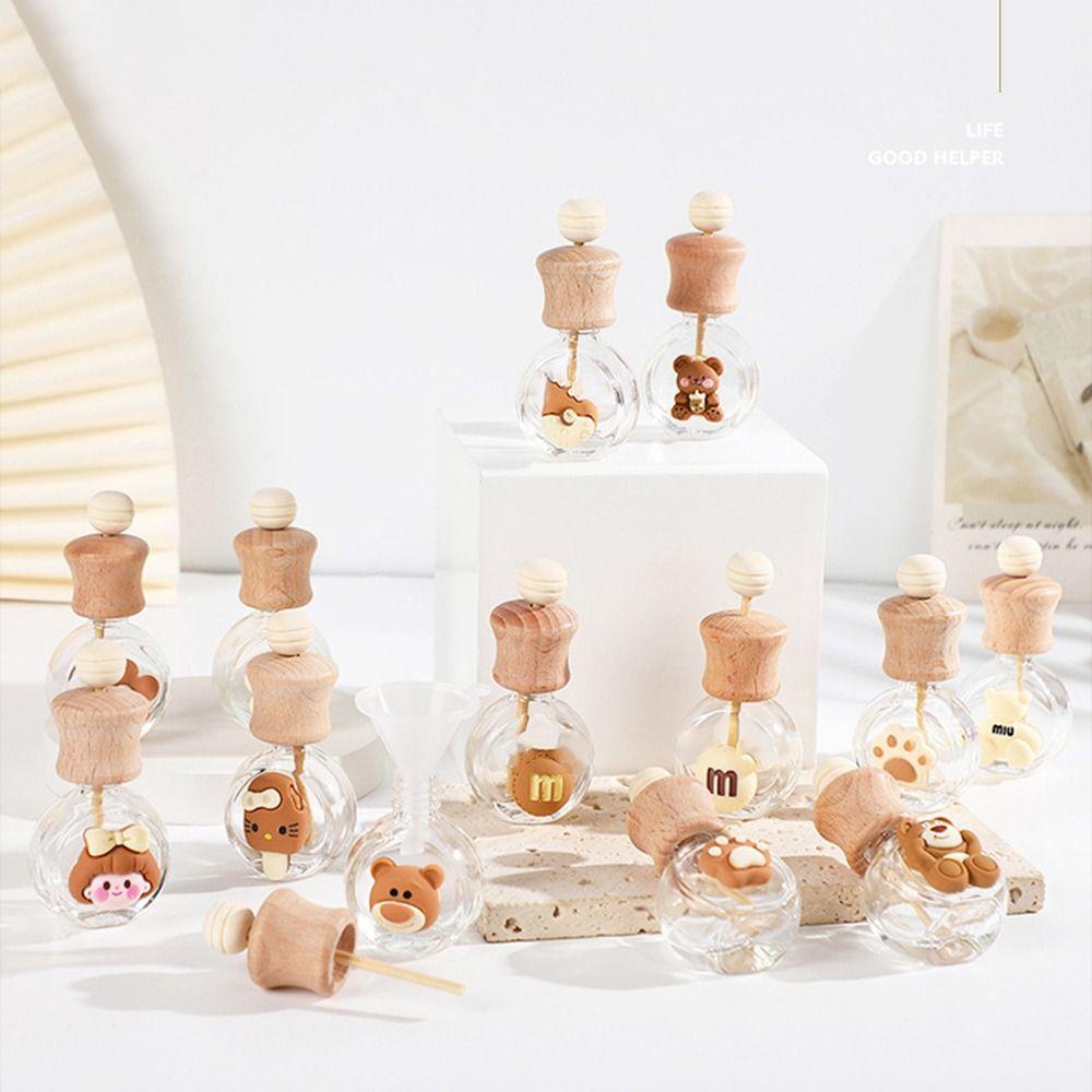 Btlimer Bình Khuếch Tán Tinh Dầu mini Với Móc Treo Hoạt Hình Làm Mát Không Khí Có Thể Nạp Lại Cho Xe Hơi