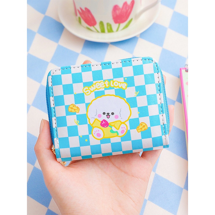 Ví Đựng Thẻ Nhiều Ngăn Họa Tiết Gấu Hoạt Hình Dễ Thương Cho Bé