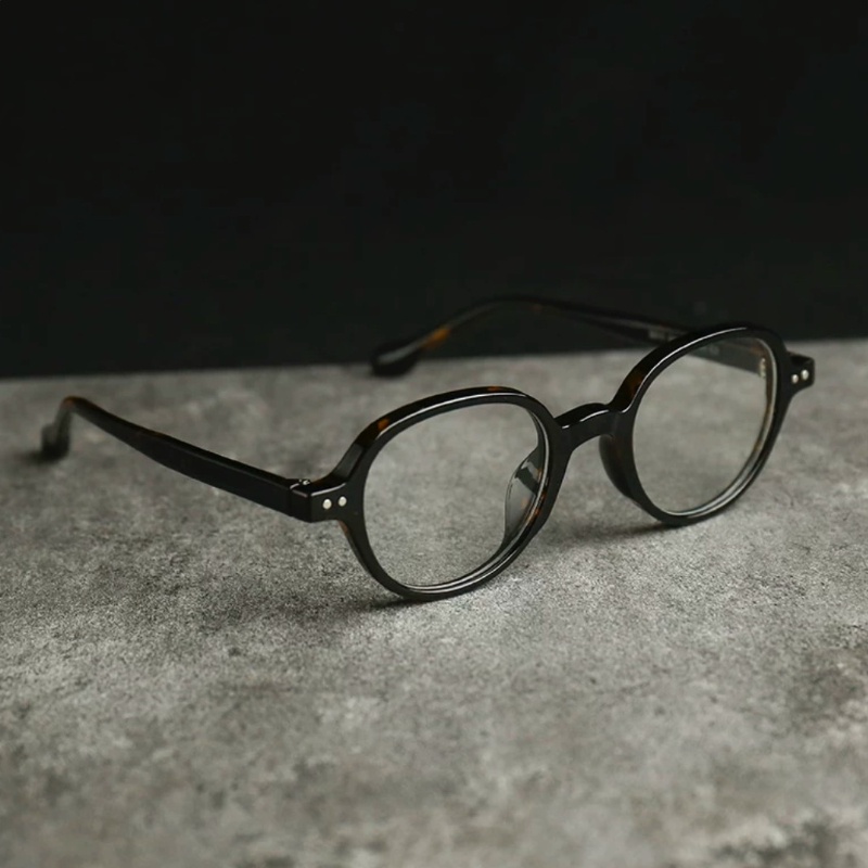 Mắt Kính Gọng Tròn Nhỏ Màu Đen Chống Ánh Sáng Xanh Lam Phong Cách retro Cho Nam Và Nữ