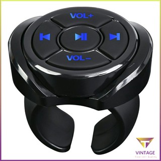 Wireless Media Button Remote Controller Car Motorcycle Bike Steering Wheel