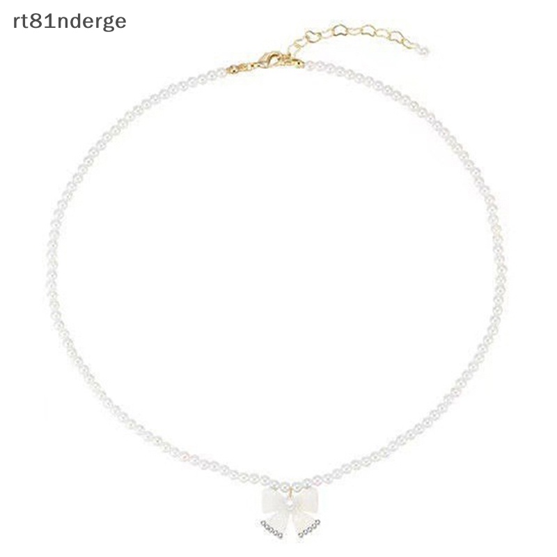 Vòng cổ Mặt Nơ Đính Ngọc Trai Phong Cách boho Thời Trang Cho Nữ