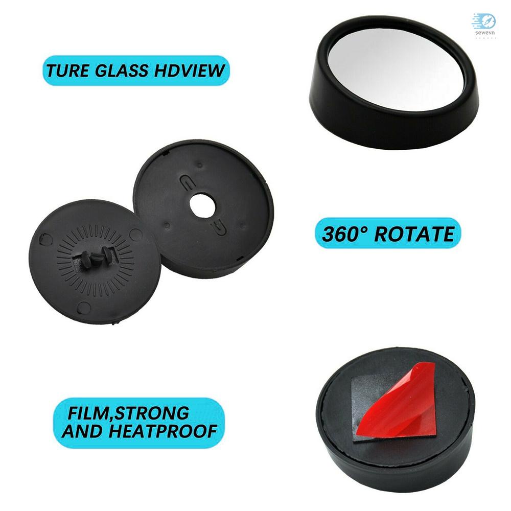 Small Round Blindspot Rearview Mirror - Improve Road Safety During Lane Changes
