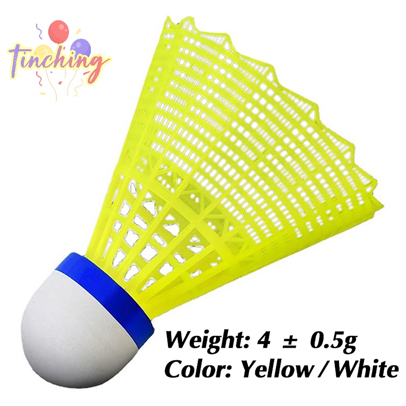 1 Quả Cầu Lông Bằng Nhựa nylon Bền Màu Vàng Trắng