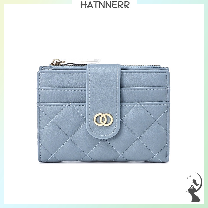 Mới! Ví Ngắn Đựng Thẻ Có Dây Kéo Màu Trơn Thời Trang Dành Cho Nữ fhs