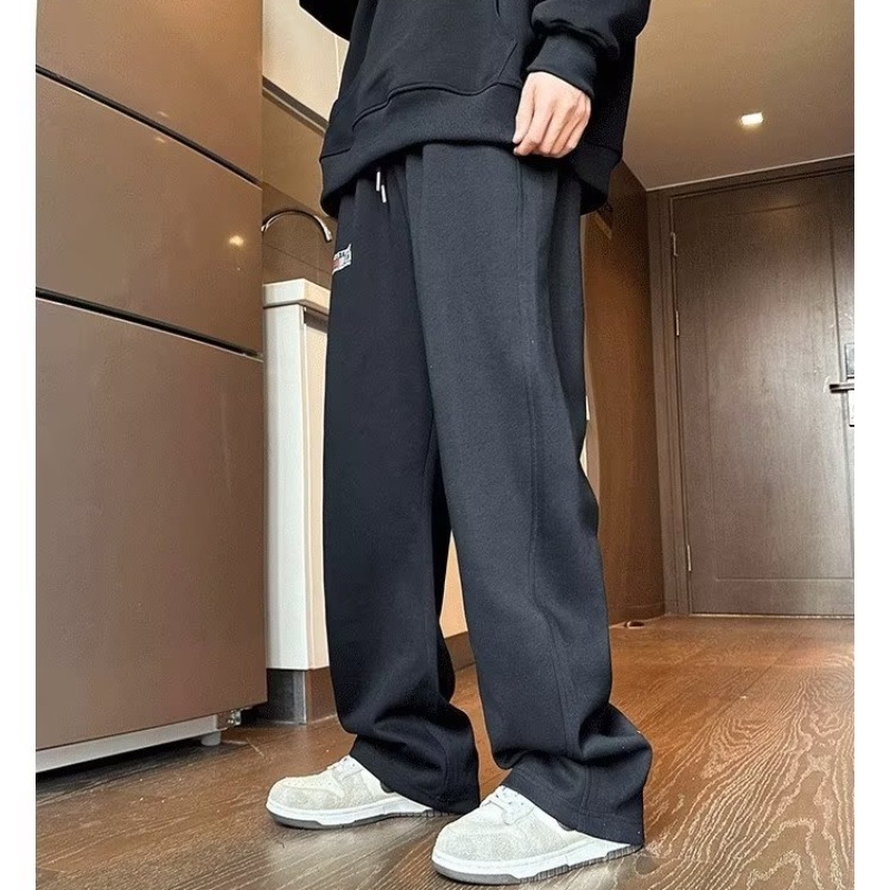 Quần Dài Thể Thao Màu Trơn Dáng Suông Đơn Giản Thời Trang Hàn Quốc Cho Nam