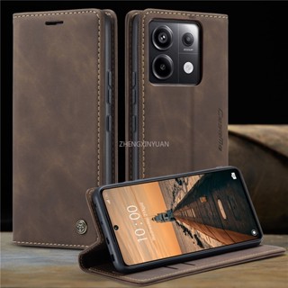  Ốp Điện Thoại Cho Redmi Note 13 14 pro plus Note13 Note14 12 13 13C 4G 5G 2023 Vỏ Ví Da Retro Sang Trọng Khe Cắm Thẻ Flip Cover 