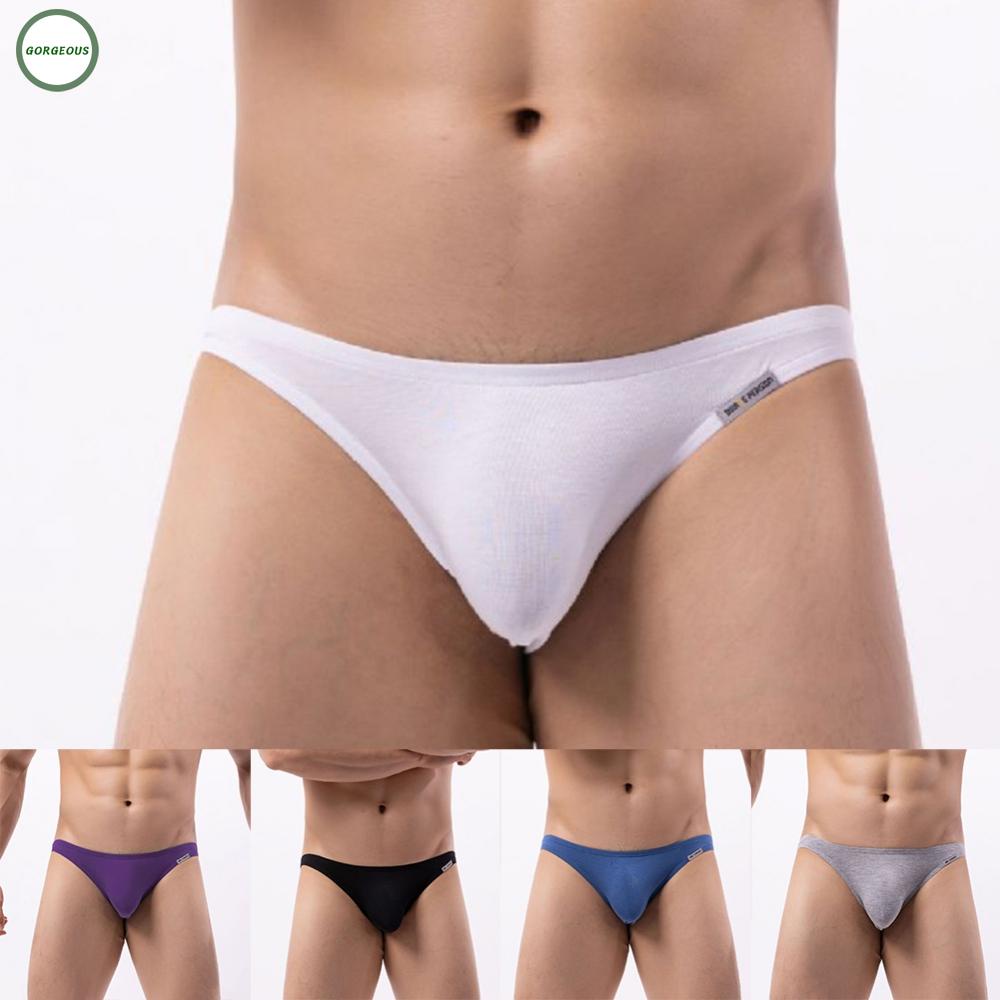 New Coming~Attractive Men's Briefs Underwear Solid Color Breathable Pouch Panties#Home Essentialses