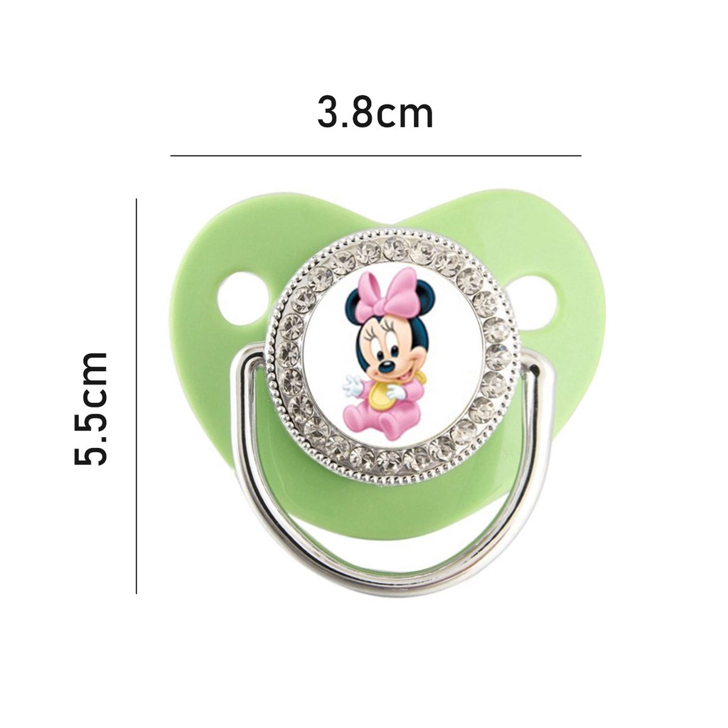 Núm Vú Giả Bằng Silicon Hình mickey minnie Dạng Lỏng Không bpa Cho Trẻ Sơ Sinh 0-3 Tuổi