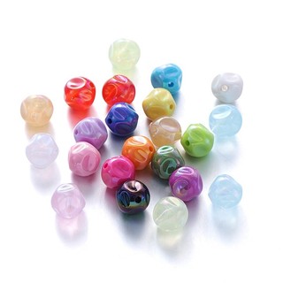St.kunkk Set 10 Hạt Xỏ Lỗ 16mm Nhiều Màu Sắc Dùng Để Làm Đồ Trang Sức Thủ Công