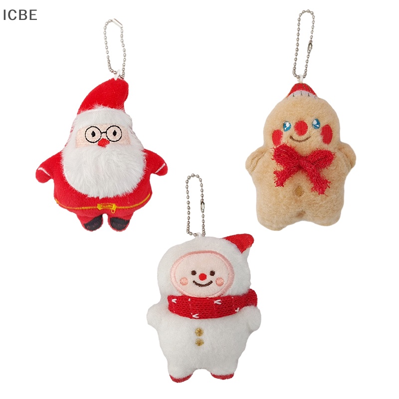 Ic Móc Khóa Hình Búp Bê Ông Già Noel Bánh Mì Gừng Bông Mềm Mại Trang Trí Ba Lô / Ô Tô vn