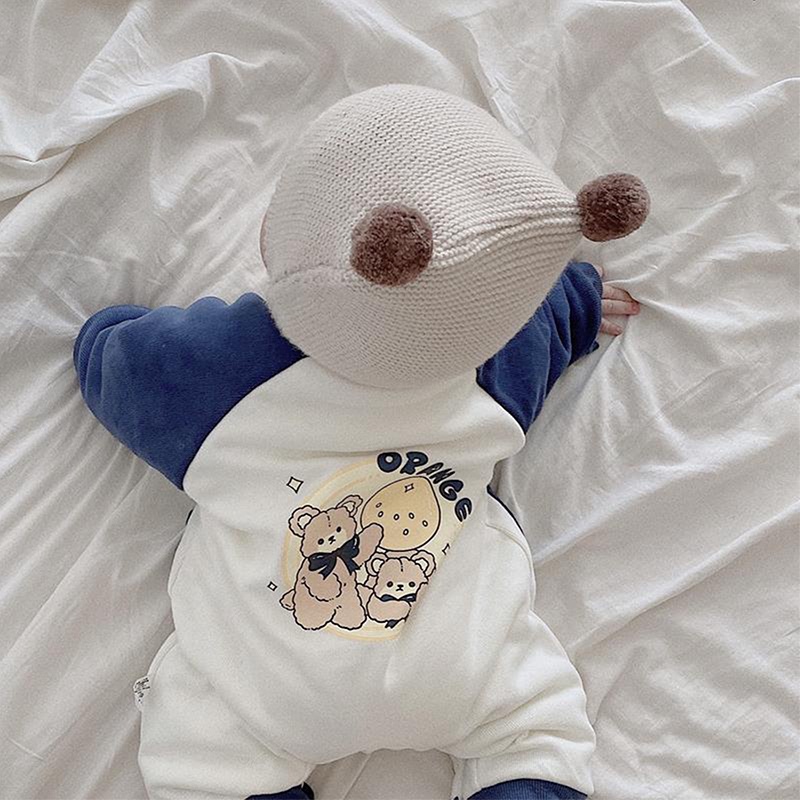 Mũ Dệt Kim Mềm Mại Giữ Ấm Đính Quả Bông Dễ Thương Thời Trang Thu Đông Cho Bé Trai Và Gái