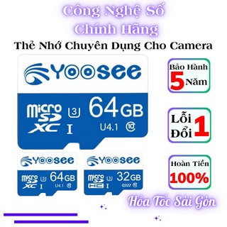 Thẻ nhớ yoosee 64gb /32gb tốc độ cao, class 10, chuyên dụng camera, loa đài, điện thoại - thẻ nhớ camera yoosee